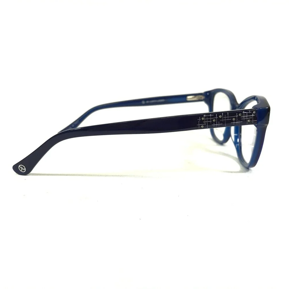 Judith Leiber Eyeglasses Frames JL-3041 Denim Blue Cat Eye Crystals 53-18-140